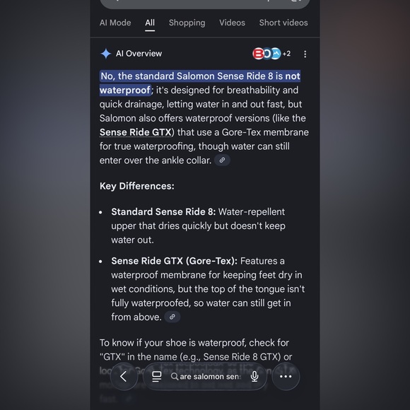 EUC WOMENS SALOMON SENSE RIDE 3 Trail Running Shoes - size 8 - Picture 5 of 5